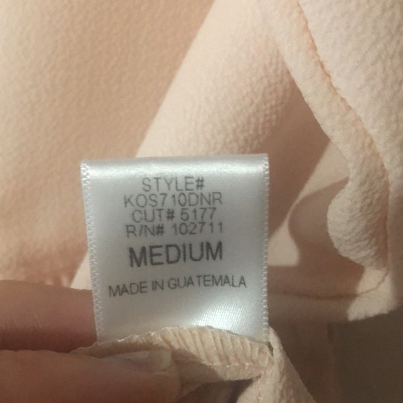 Harlowe & Graham Peach Color High Low Blouse - Picture 4 of 6